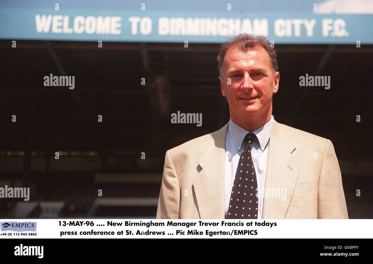 Le football .... Trevor Francis, Birmingham Manager Banque D'Images