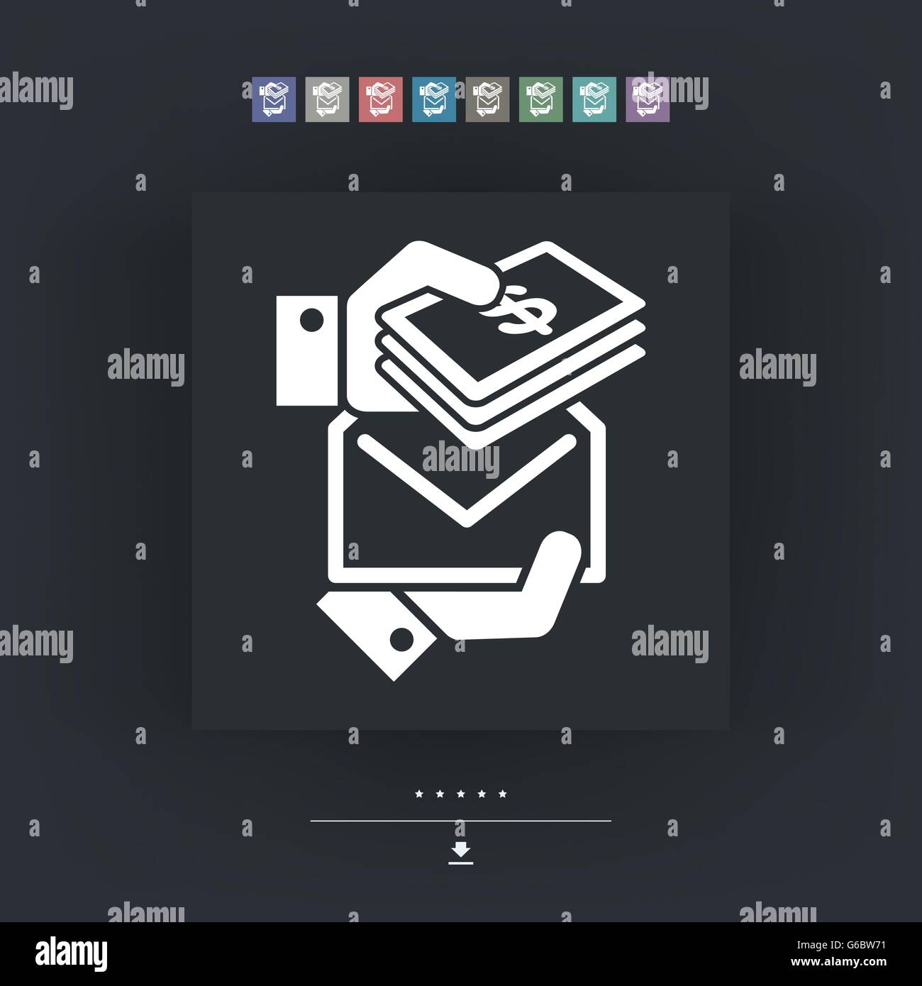 Pot-de-icône - Dollars Illustration de Vecteur