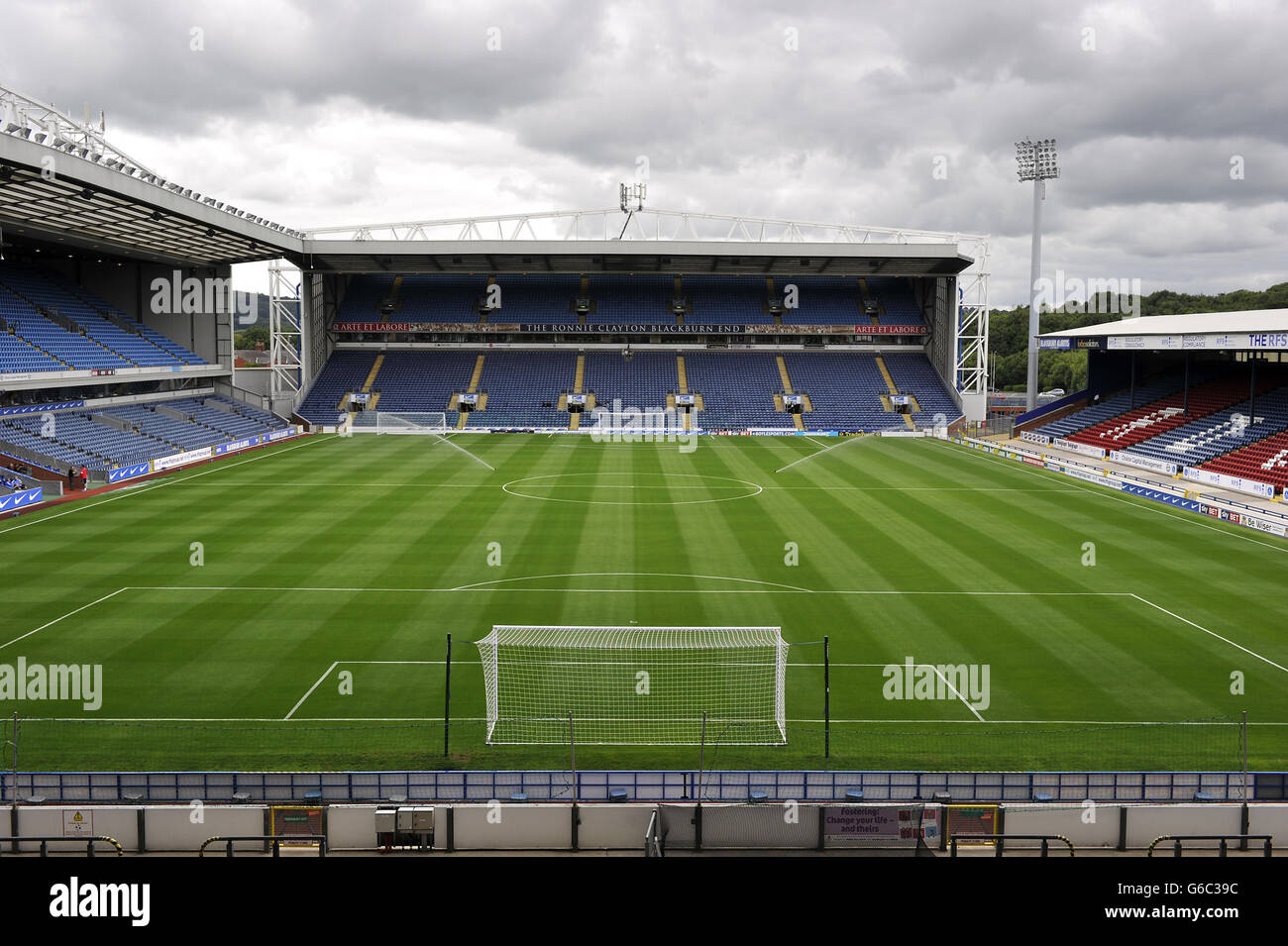 Vue générale sur Ewood Park, maison de Blackburn Rovers Banque D'Images