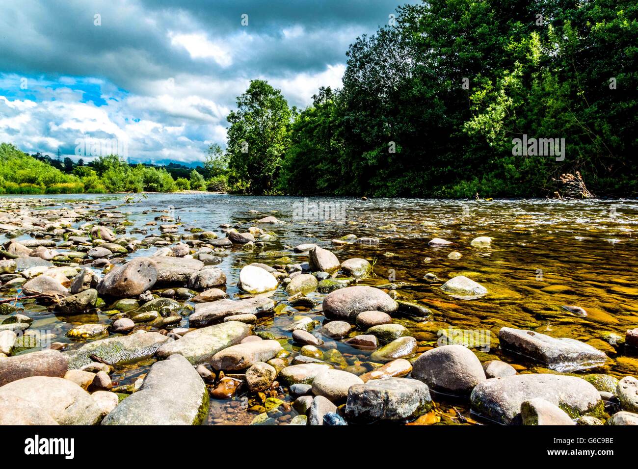 La rivière Wye dans le Herefordshire, UK Banque D'Images