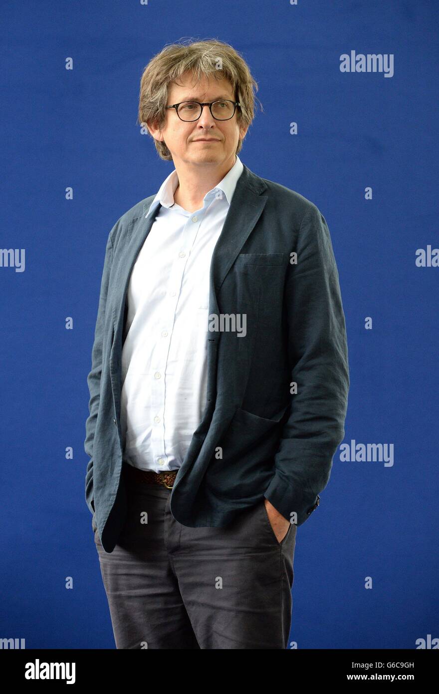 Alan Rusbridger, rédacteur en chef du Guardian, au Festival international du livre d'Édimbourg. Banque D'Images