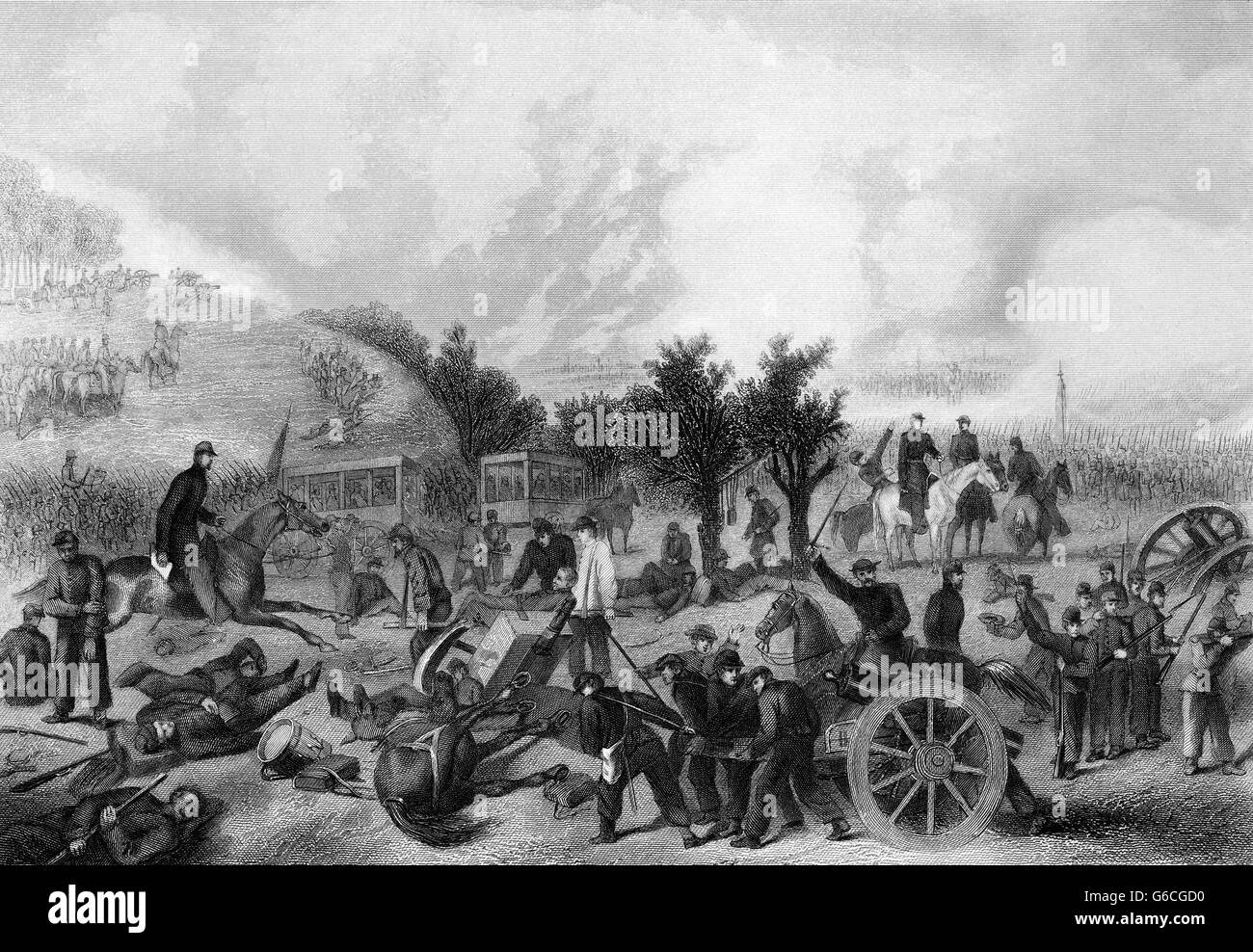 1860 Juillet 1863 BATAILLE DE GETTYSBURG Banque D'Images