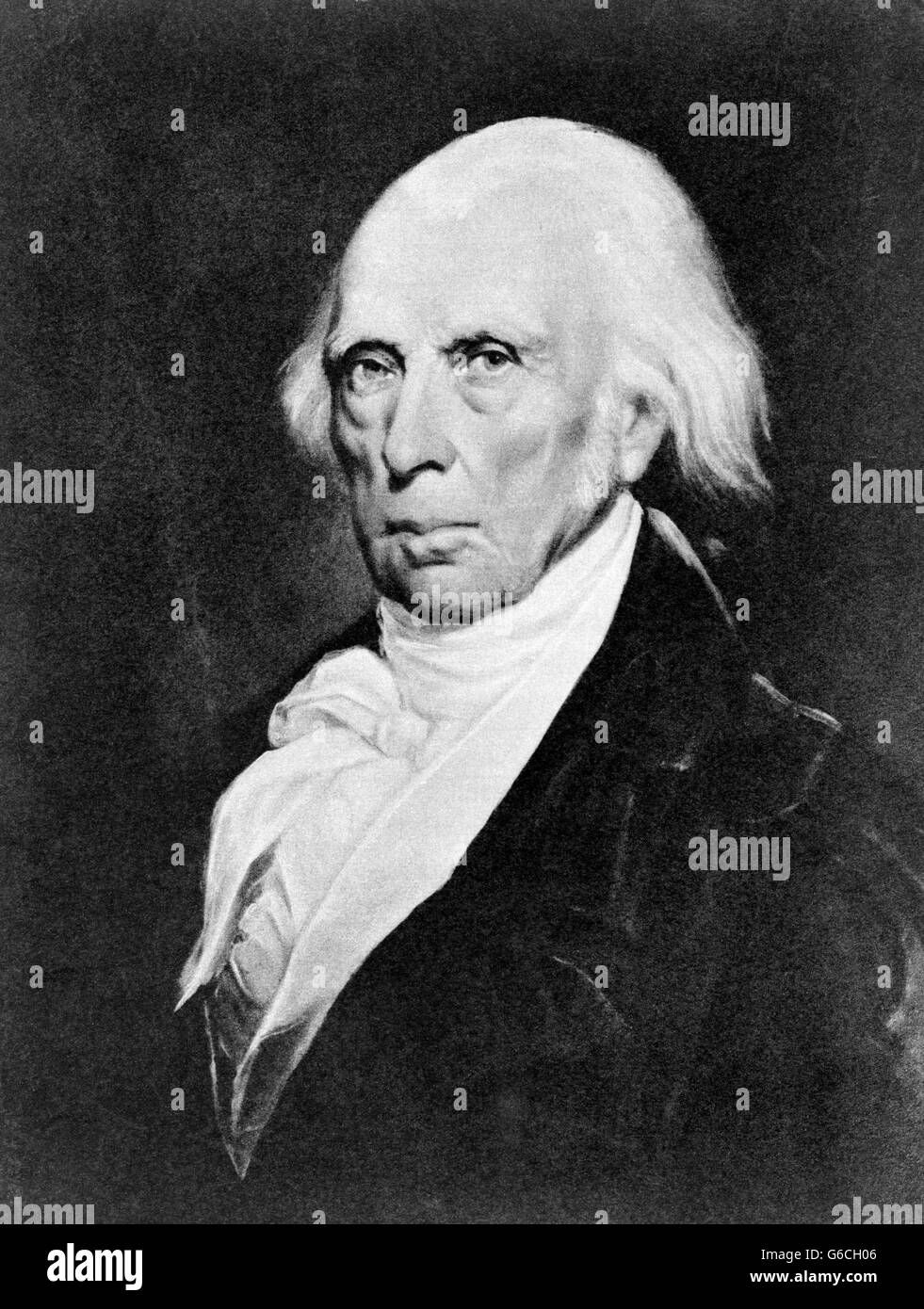 1830 PORTRAIT DE JAMES MADISON DANS LES ANNÉES QUATRIÈME PRÉSIDENT DES États-unis LOOKING AT CAMERA Banque D'Images