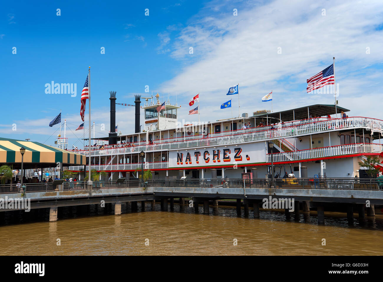 Le bateau à aubes Natchez à La Nouvelle-Orléans en Louisiane USA Banque D'Images