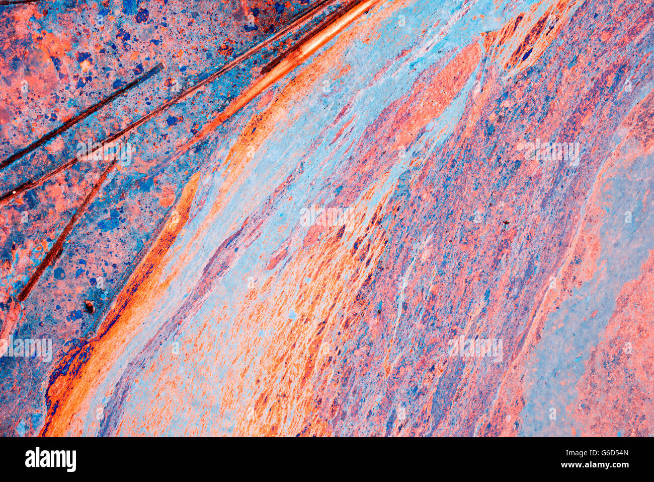 La peinture liquide coloré en arrière-plan des couleurs arc-en-ciel à contraste élevé, texture abstrait art toile fond. Banque D'Images