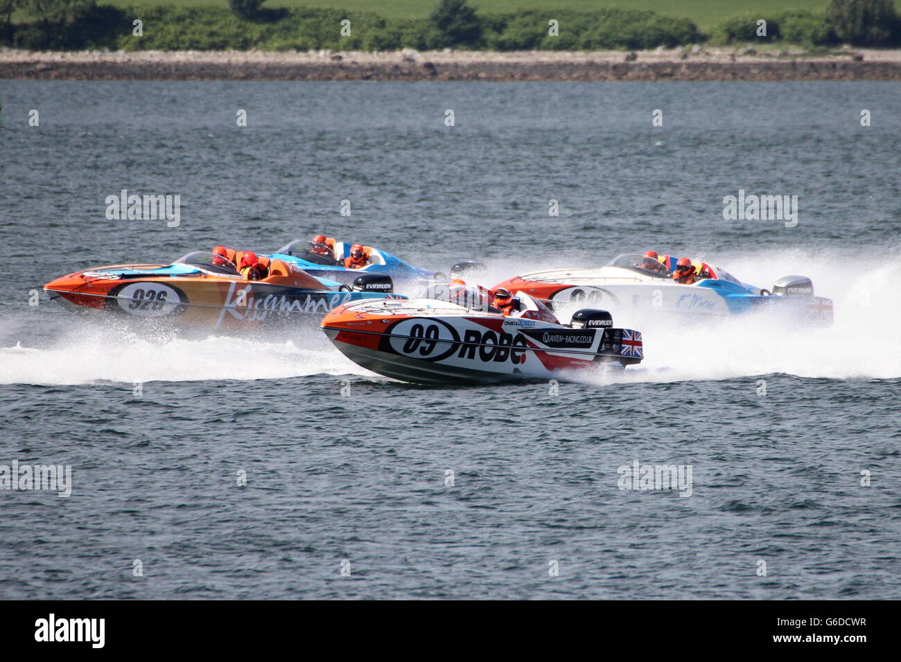 Le Quantum Racing Team lors de la première édition du Grand Prix de l'Écossais, de la mer tenue à Greenock sur le Firth of Clyde. Banque D'Images