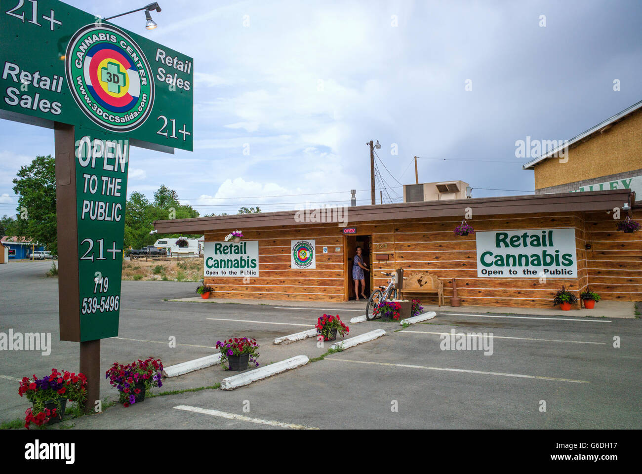 Magasin de détail de marijuana et de cannabis dans le centre du Colorado, USA Banque D'Images