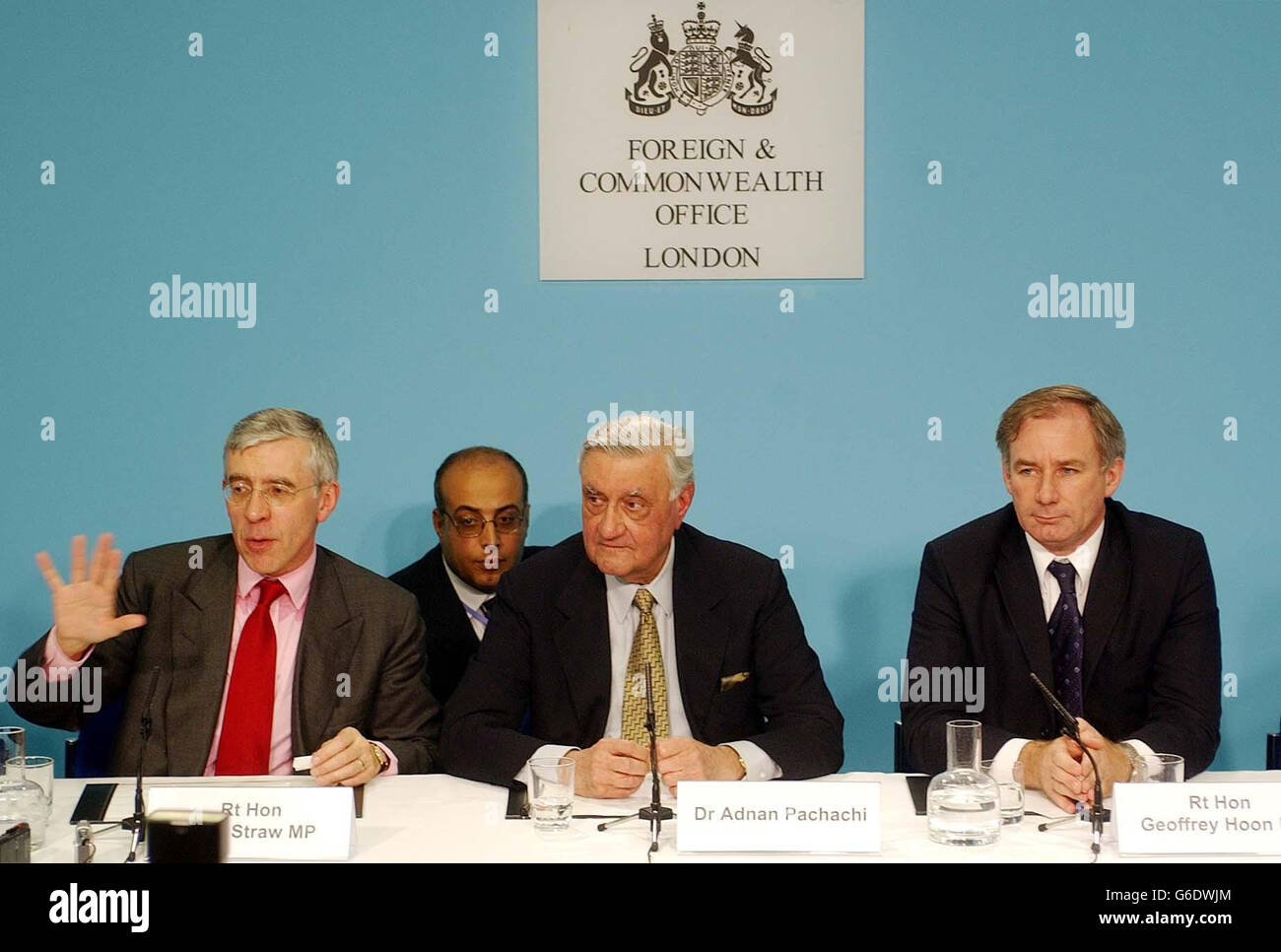 Conférence de presse du ministère des Affaires étrangères Banque D'Images