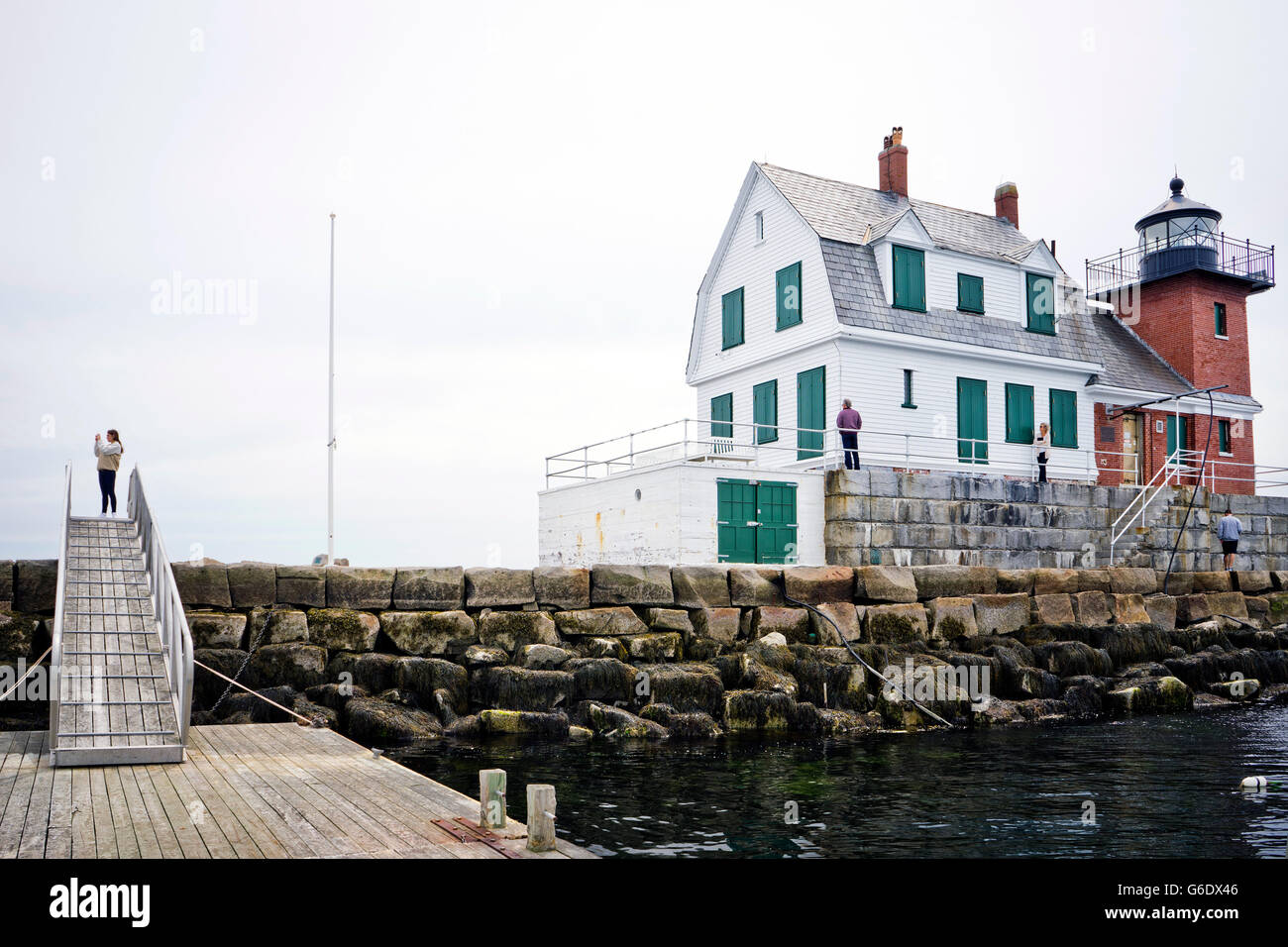 Rockland Harbor Lighthouse Banque D'Images