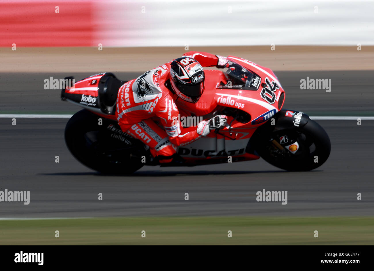 Motor Racing - moto GP Hertz Grand Prix britannique - pratique - Silverstone.Andrea Dovizioso, de l'Italie, lors d'une séance d'entraînement à Silverstone, dans le Northamptonshire. Banque D'Images