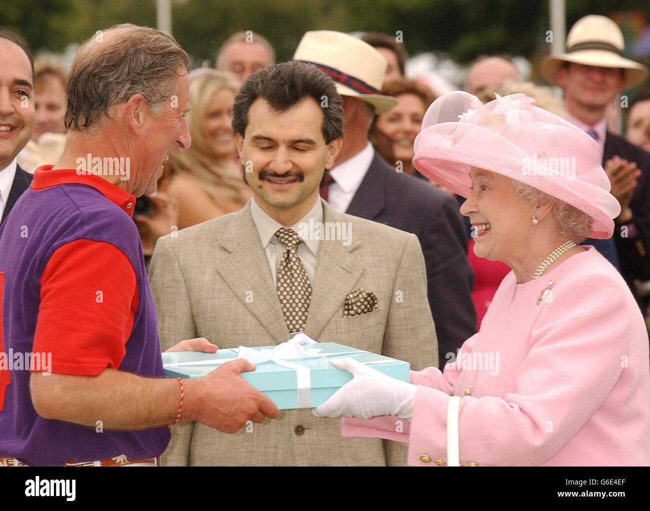 Royal Polo - Le Prince Charles et la Reine Banque D'Images