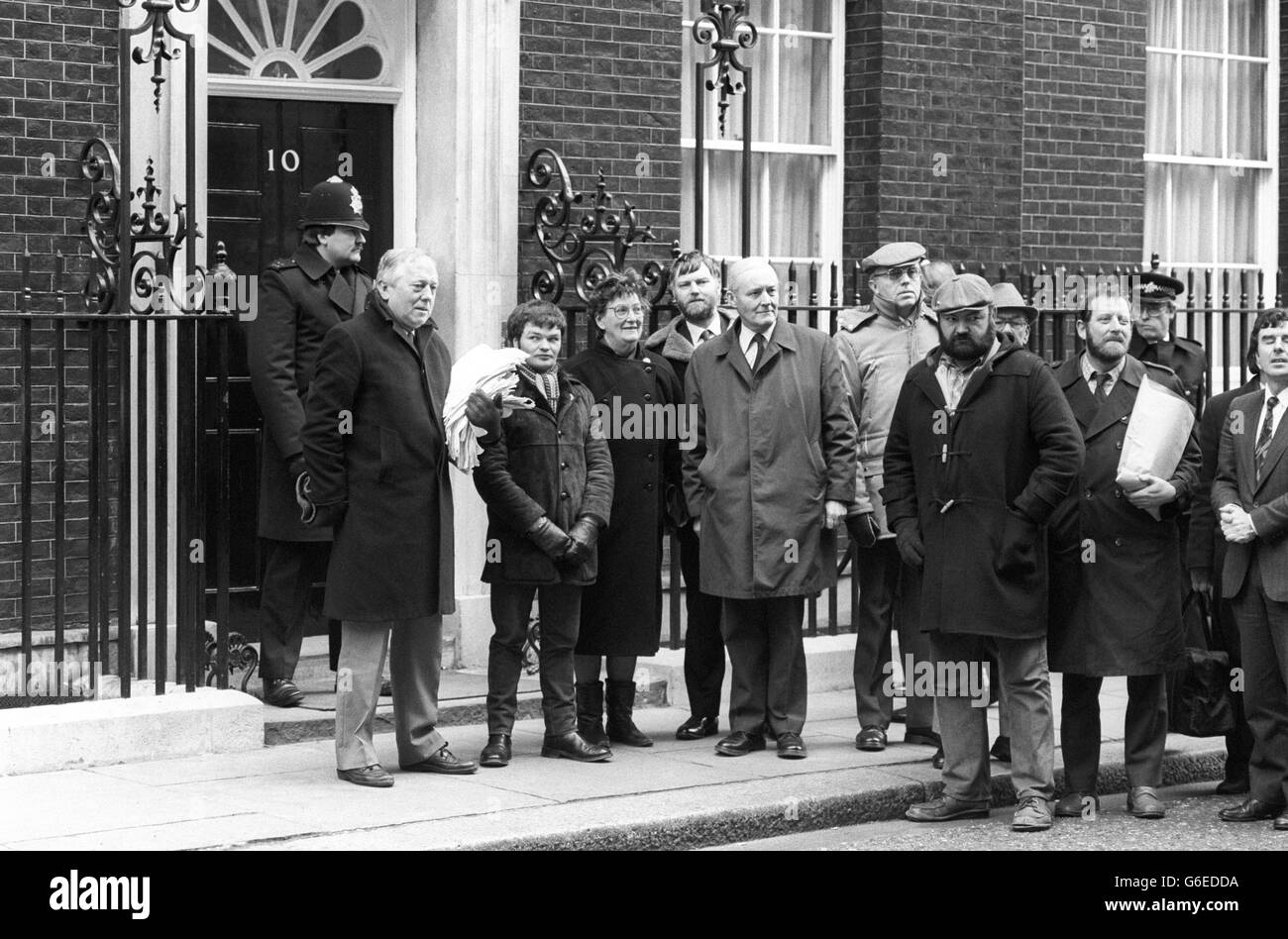 Politique - Tony Benn - 10 Downing Street, Londres Banque D'Images