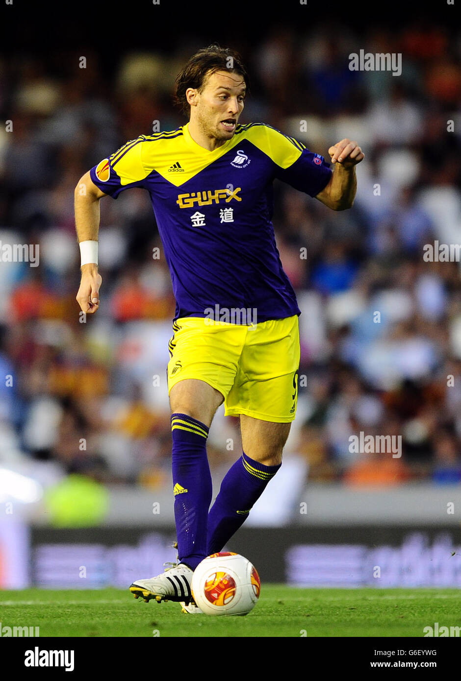 Football - UEFA Europa League - Groupe A - Valence / Swansea City - Mestalla. Miguel Michu, Swansea Banque D'Images