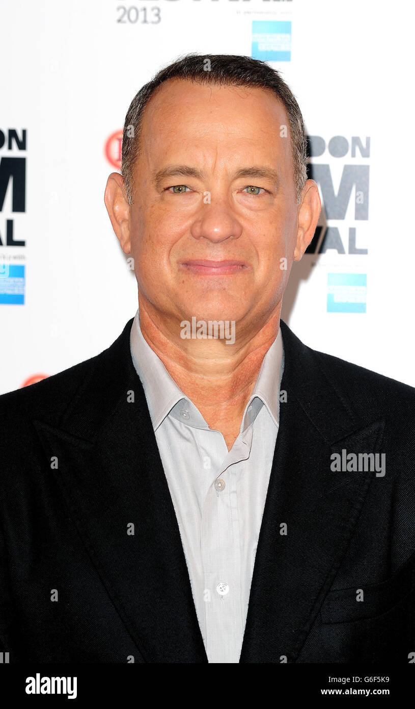Tom Hanks arrive à un photocall pour le nouveau film Captain Phillips au Mayfair Hotel, Londres. Banque D'Images