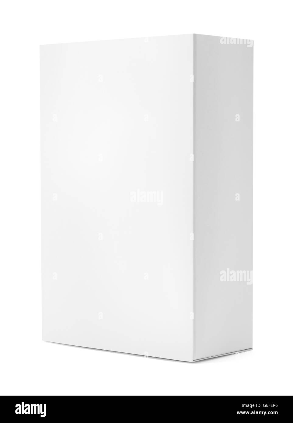 Produit blanc fort avec copie espace isolé sur fond blanc. Banque D'Images