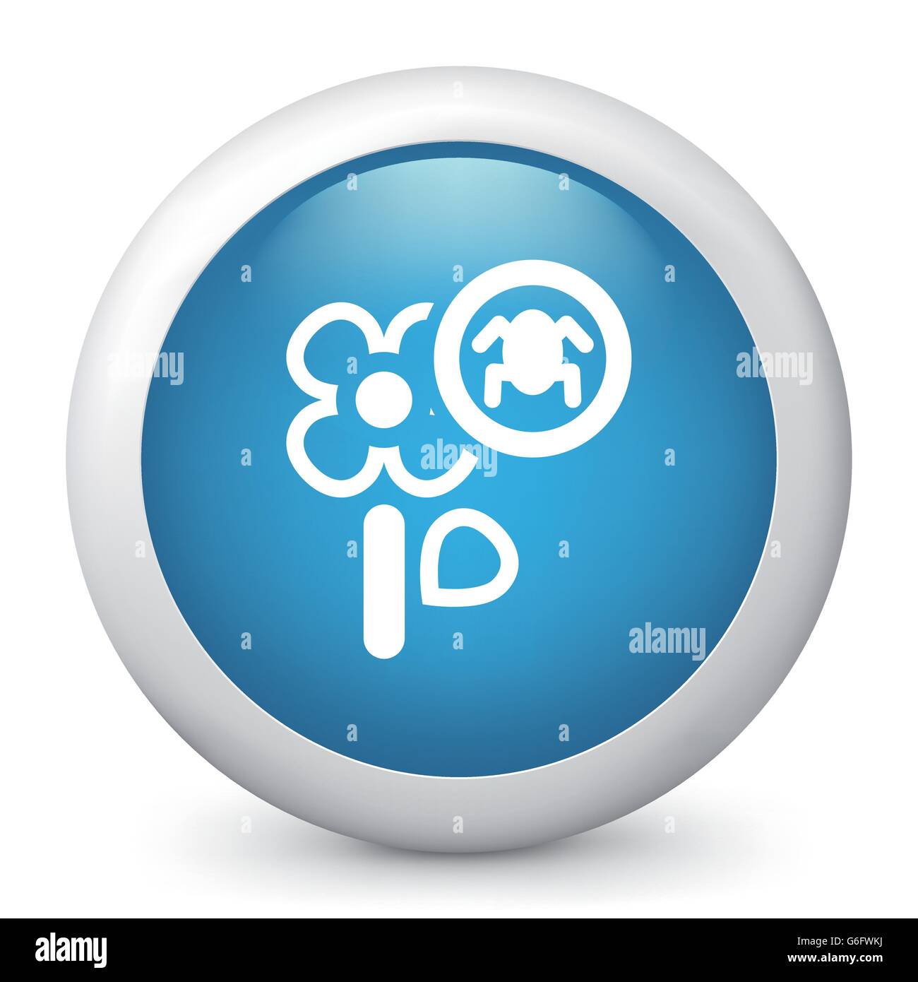 Vector illustration de l'icône bleu brillant. Illustration de Vecteur