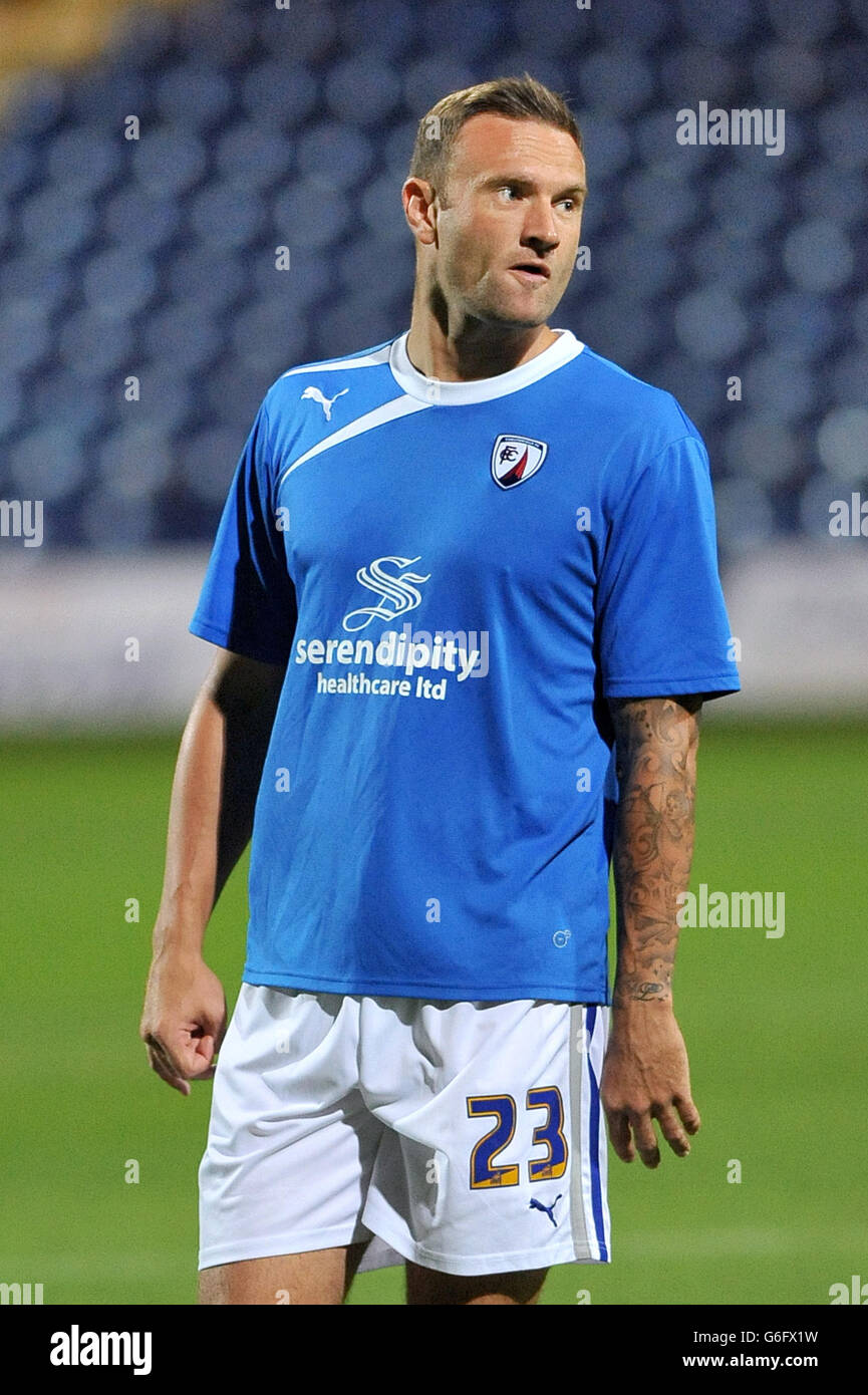 Soccer - Peinture - Trophée The Johnstones Mansfield Town v 78673 - Un stade d'appels Banque D'Images