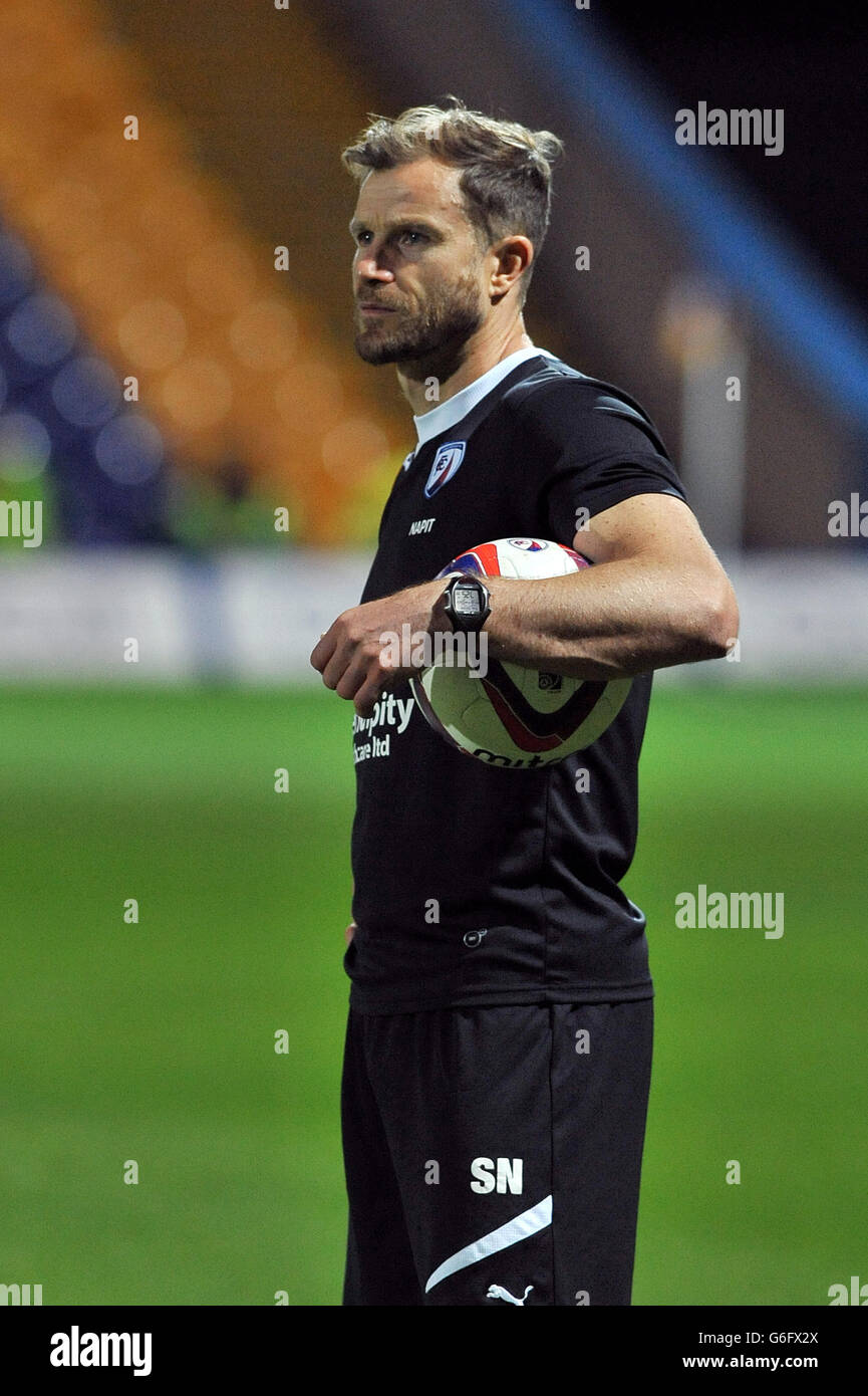 Soccer - Peinture - Trophée The Johnstones Mansfield Town v 78673 - Un stade d'appels Banque D'Images