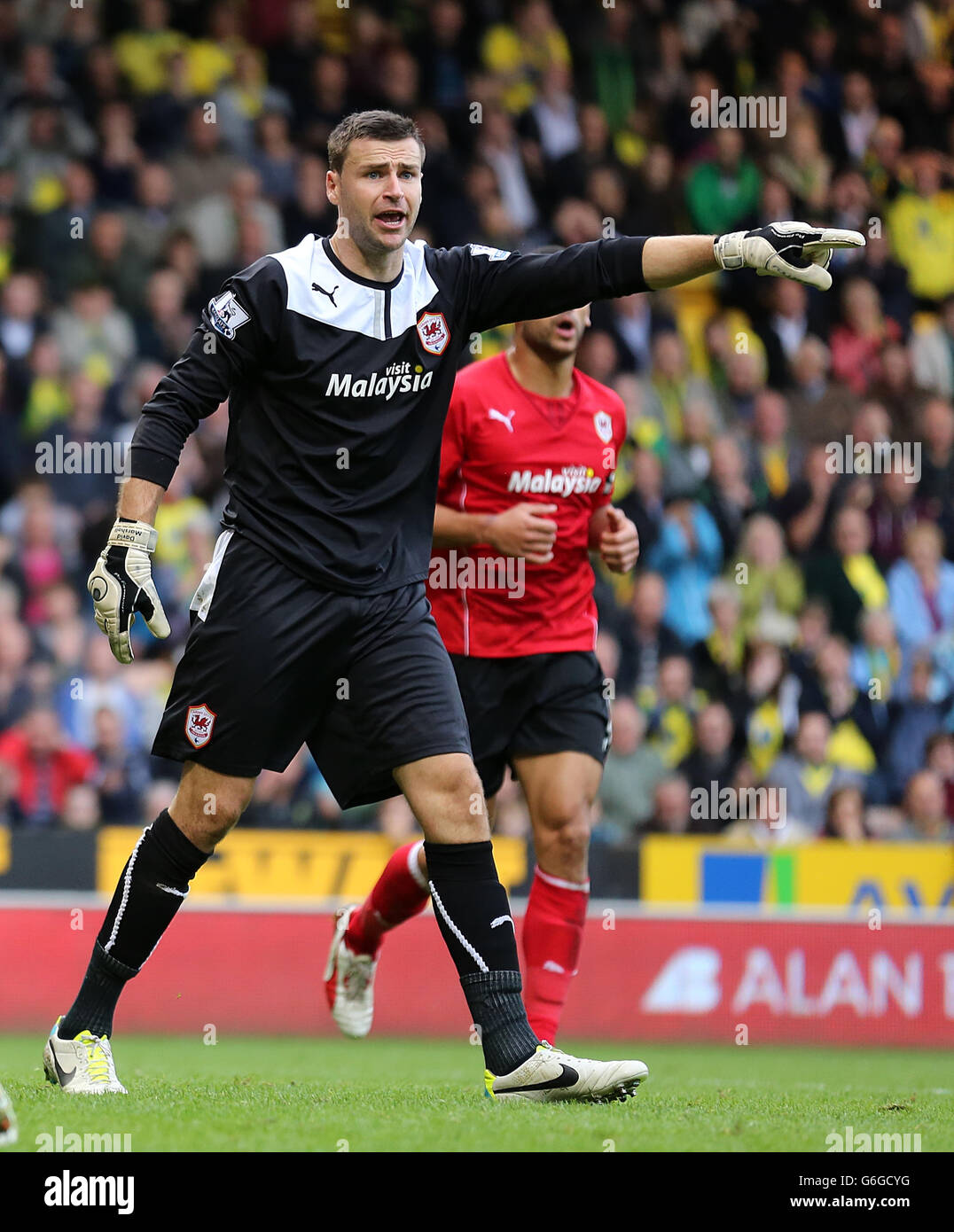 Football - Barclays Premier League - Norwich City / Cardiff City - Carrow Road. David Marshall, gardien de but de Cardiff Banque D'Images