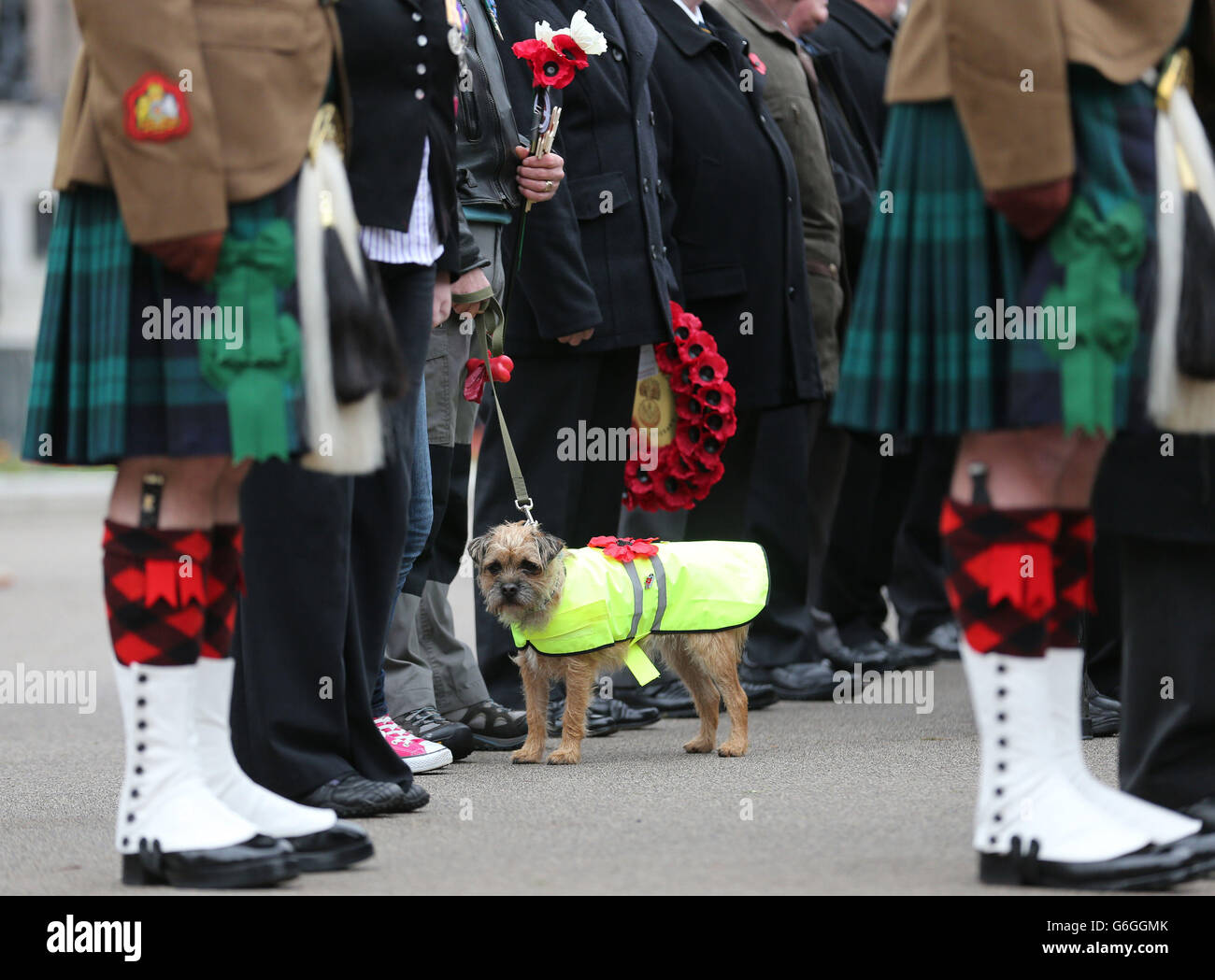 Service de dévouement dans le jardin du souvenir - Glasgow Banque D'Images
