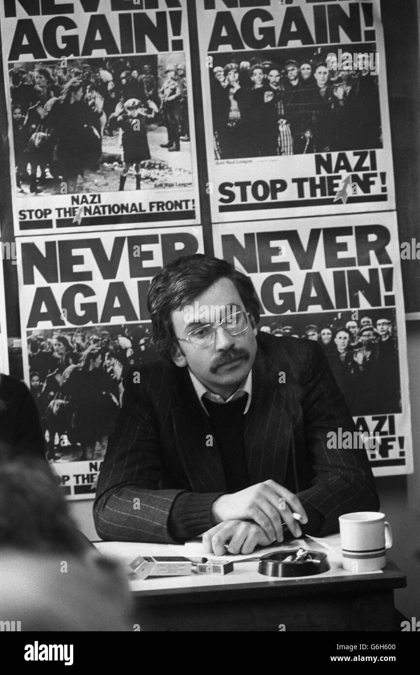 News - Southall des émeutes - Secrétaire de l'Anti-Nazi League - Paul Holbrew - Londres Banque D'Images