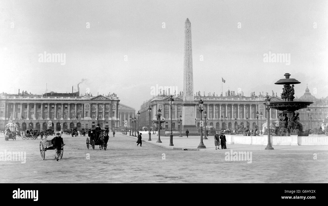 Paris, Place de La Concorde. 1912. Banque D'Images