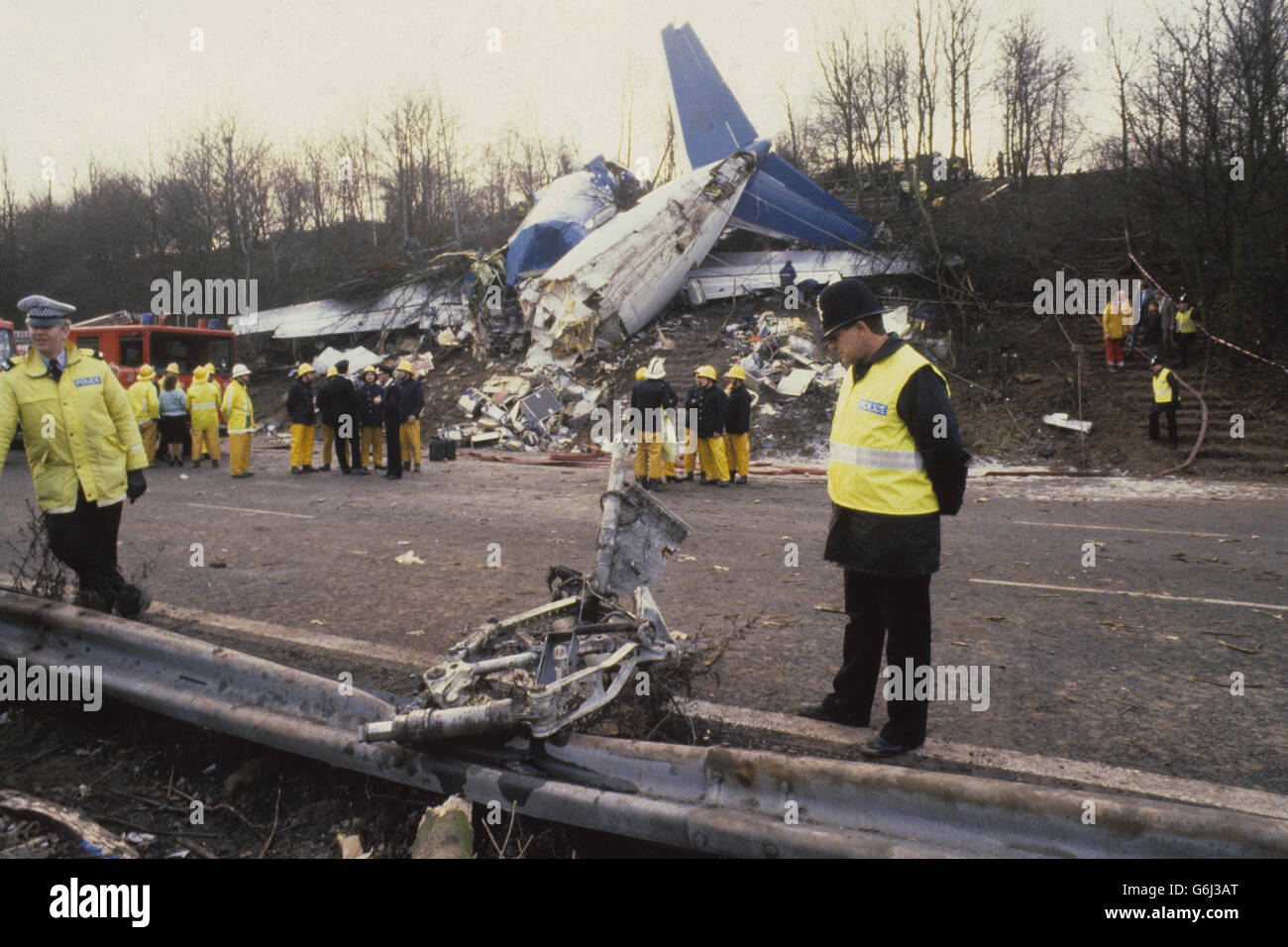 Catastrophes naturelles et accidents - Catastrophe aérienne Kegworth - M1, Leicestershire Banque D'Images