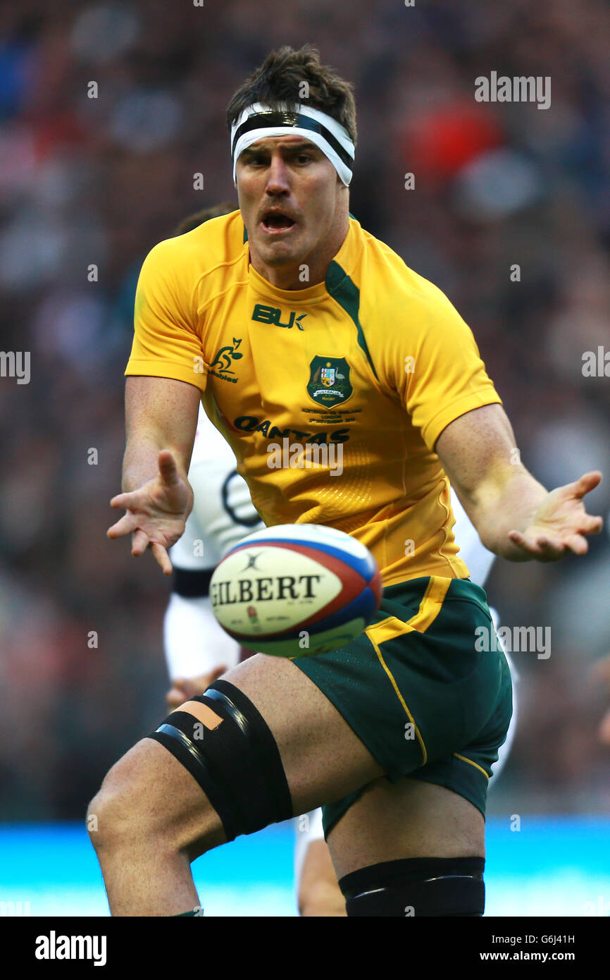 Rugby Union - QBE International - Angleterre / Australie - Twickenham. Kane Douglas, Australie Banque D'Images Rugby Union - QBE International - Angleterre / Australie - Twickenham. Kane Douglas, Australie Banque D'Images