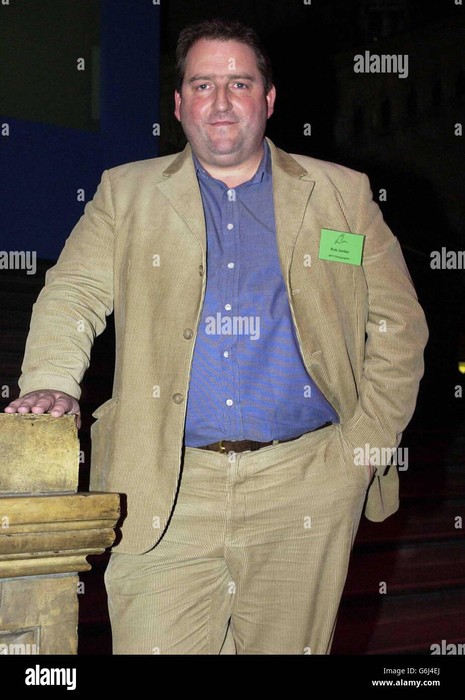Rob Jordon, à la fin de Animal Behavior: Birds, au prix Wildlife Photographer of the Year 2003 au Natural History Museum, Cromwell Rd, Londres. Banque D'Images