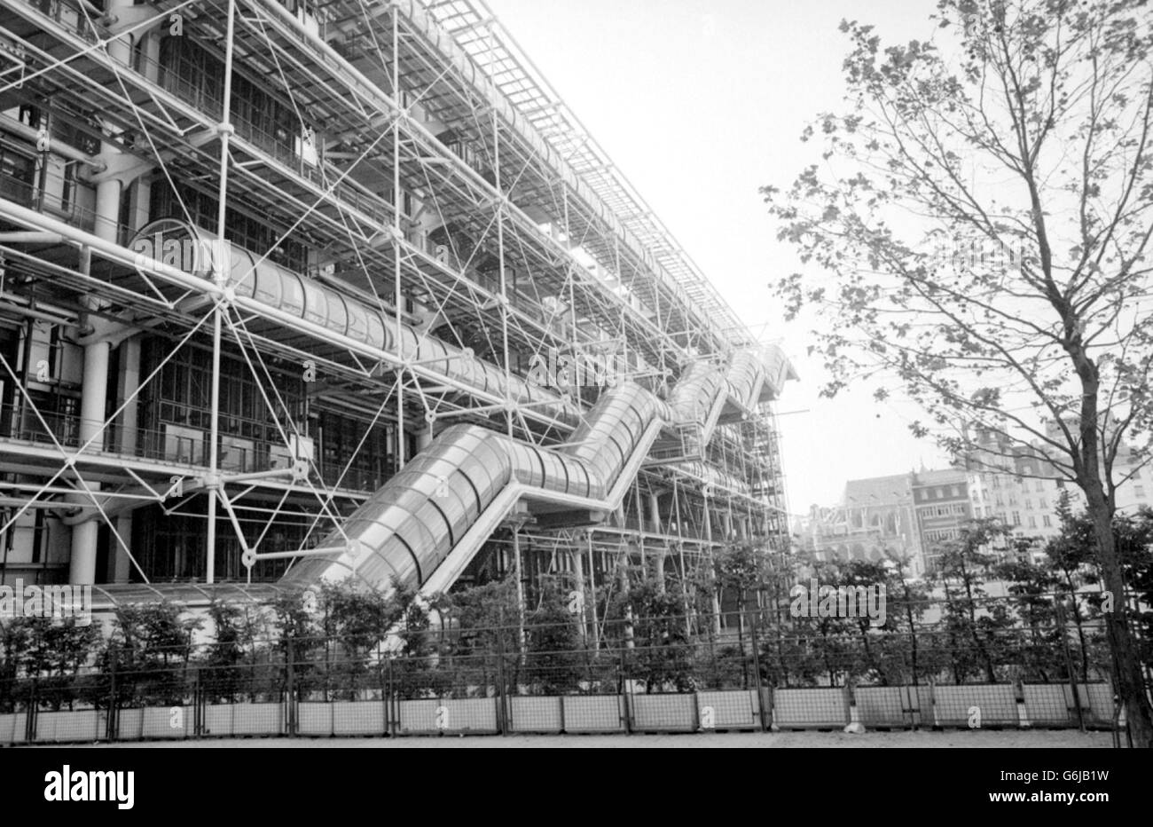 Vue sur le Centre Pompidou, Paris. Vue sur le Centre Pompidou, Paris. Banque D'Images