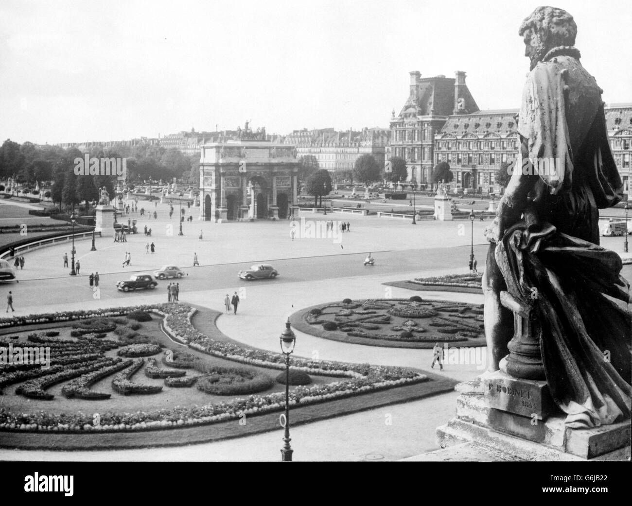 Une vue de l'Arc de Triomphe. Banque D'Images