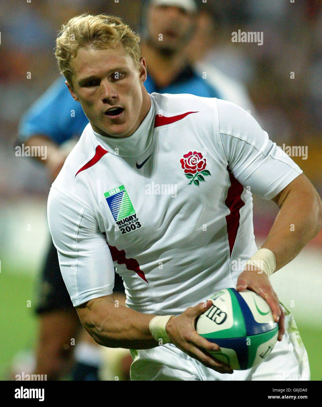 Josh Lewsey en Angleterre lors du match de rugby de la coupe du monde de billard C entre l'Angleterre et l'Uruguay au stade Suncorp de Brisbane, en Australie. PAS D'UTILISATION DE TÉLÉPHONE MOBILE. Banque D'Images