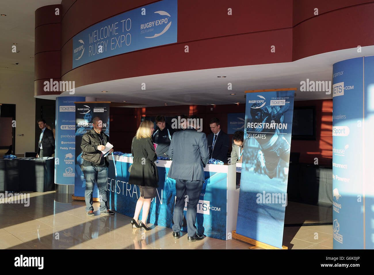 Rugby Expo 2013 - première journée - Stade de Twickenham. Atmosphère à Rugby Expo 2013 à Twickenham. Banque D'Images