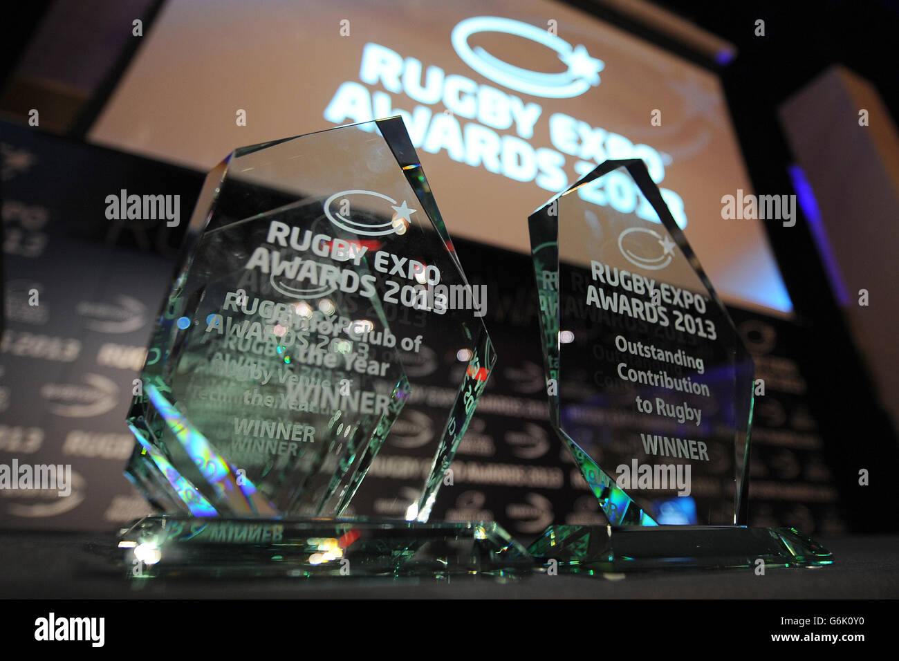 Rugby Expo 2013 - première journée - Stade de Twickenham. Atmosphère au Rugby Expo Awards 2013 à Twickenham. Banque D'Images