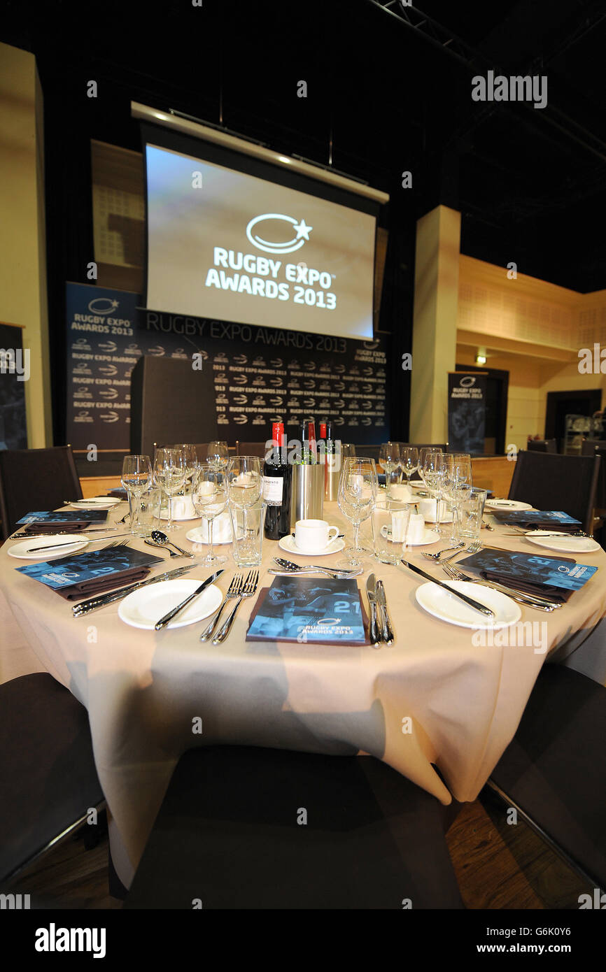Rugby Expo 2013 - première journée - Stade de Twickenham. Atmosphère au Rugby Expo Awards 2013 à Twickenham. Banque D'Images