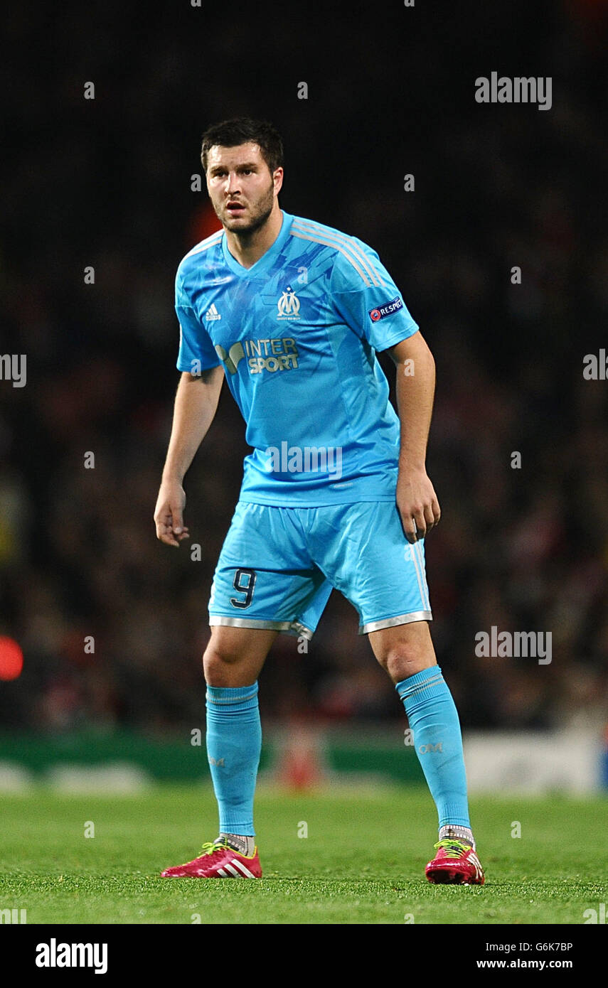 Football - UEFA Champions League - Groupe F - Arsenal / Olympique Marseille - Emirates Stadium. André Pierre Gignac, Marseille Banque D'Images