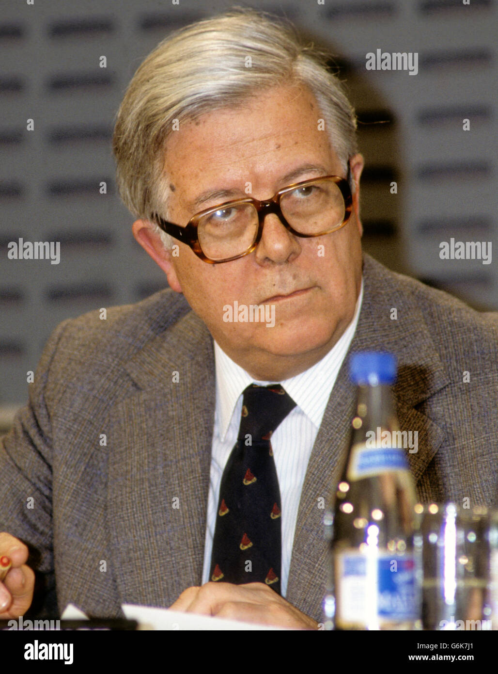 GEOFFREY HOWE, ministre des affaires étrangères Banque D'Images