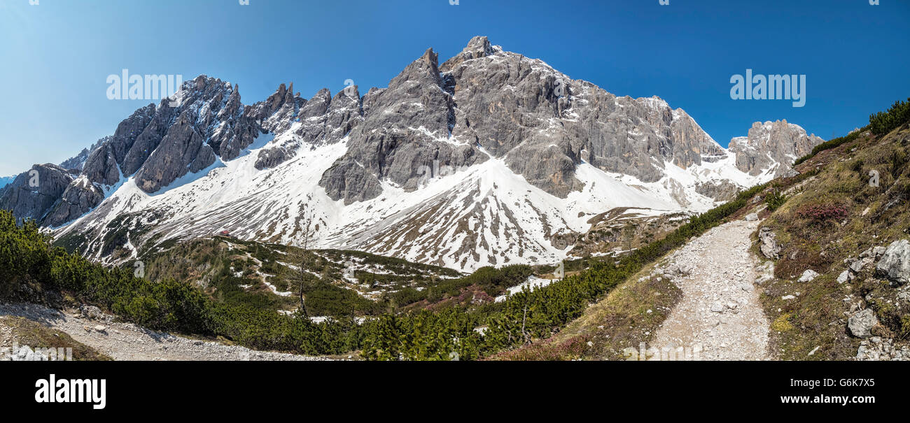 L'Italie, l'Alto Adige Dolomites de Sexten, avec la vallée d'Elfer, Hochpuster Banque D'Images