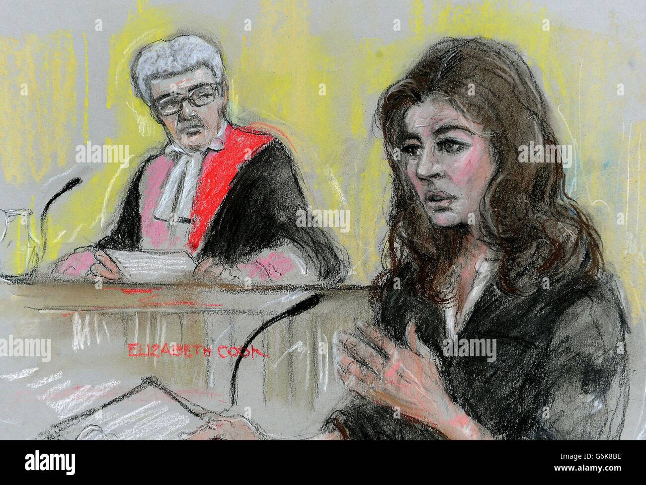 Charles Saatchi ancien PAs affaire judiciaire Banque D'Images