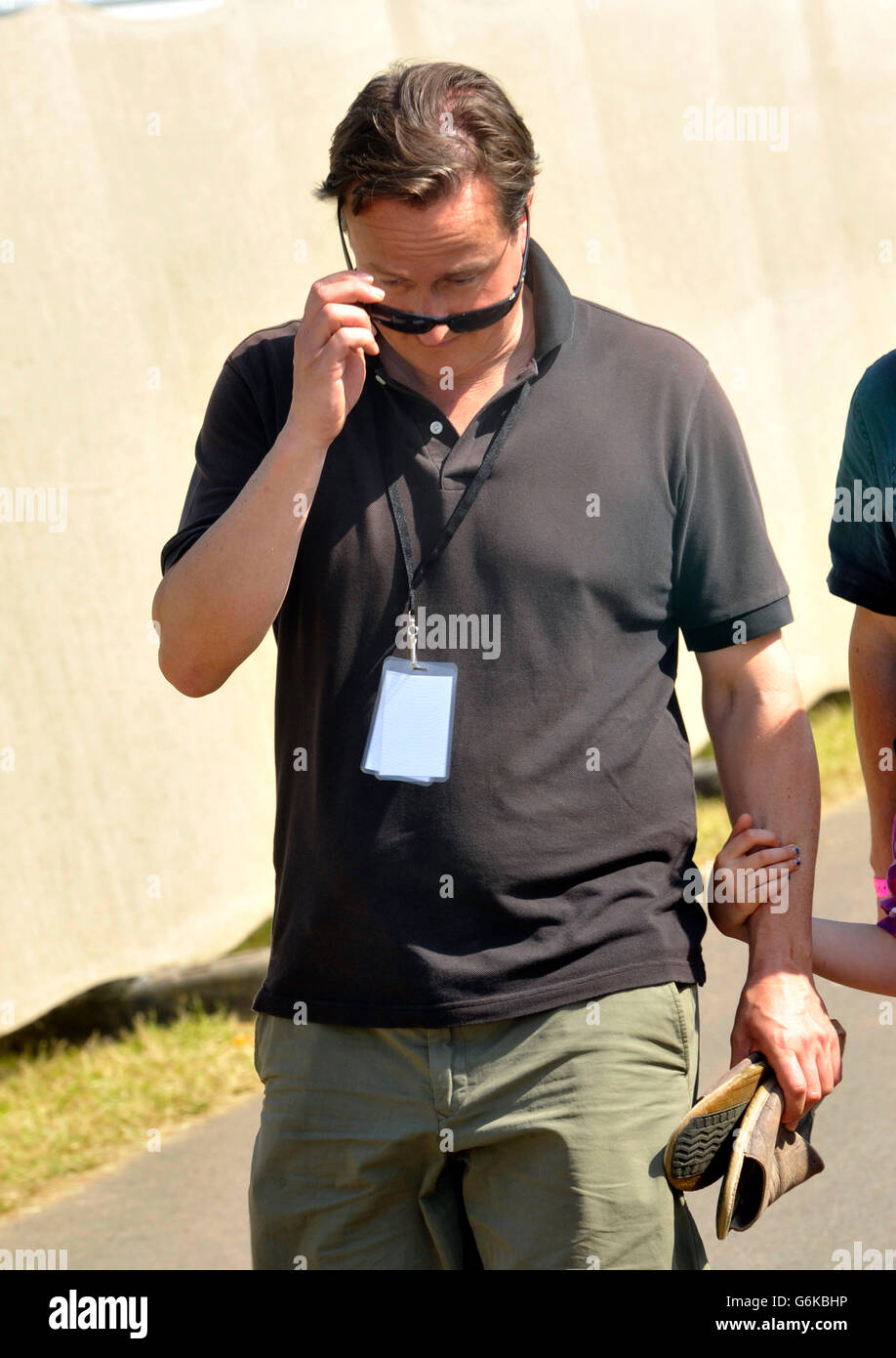 David Cameron, premier ministre à l'Cornbury Festival de musique au Great Tew Estate, Chadlington Banque D'Images
