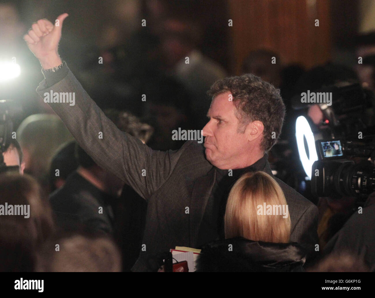 Will Ferrell assiste à la première irlandaise d'Anchorman 2: The Legend continue, au Savoy Cinema à Dublin ce soir. Banque D'Images