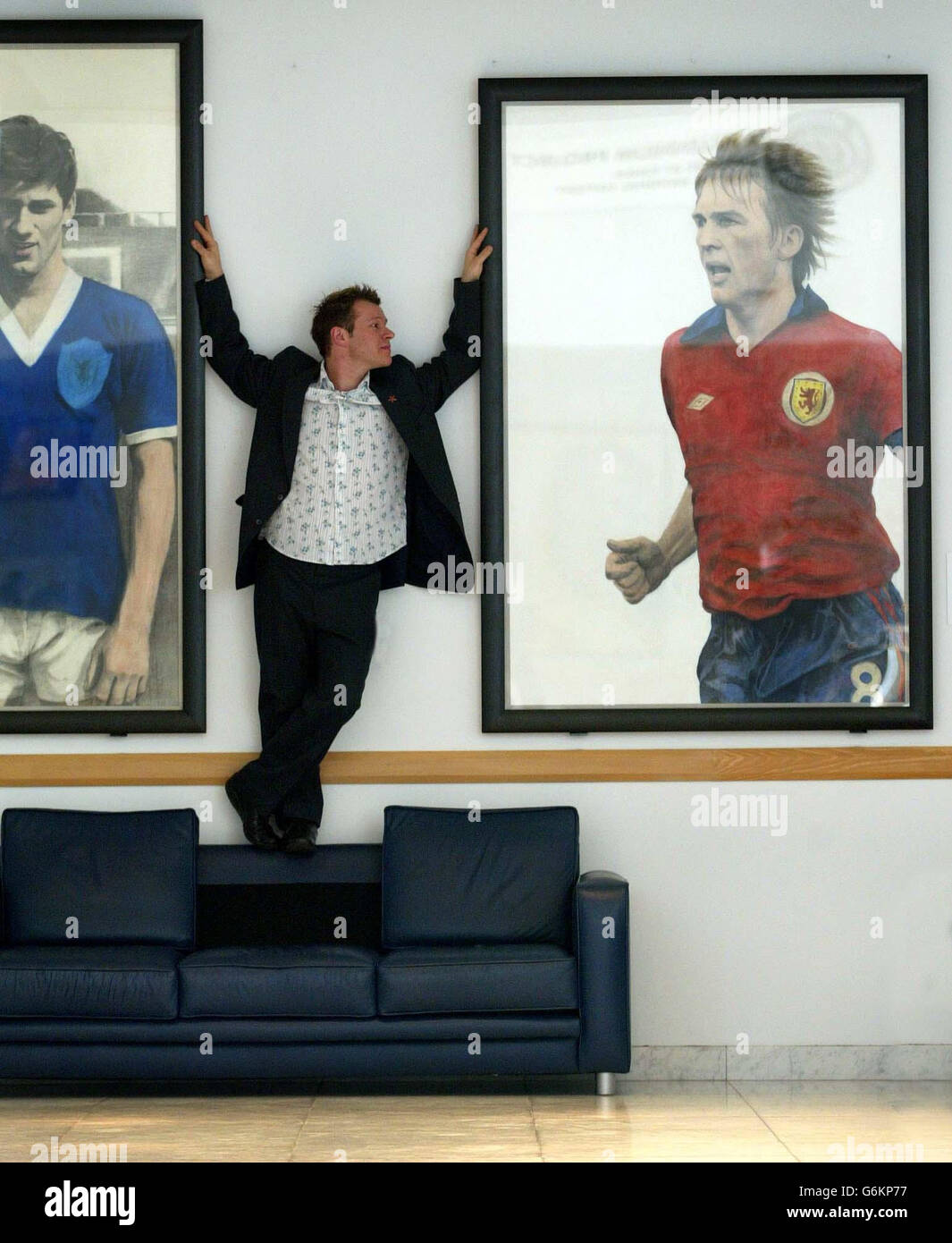 Les portraits de footballeur Mark Ianson Banque D'Images