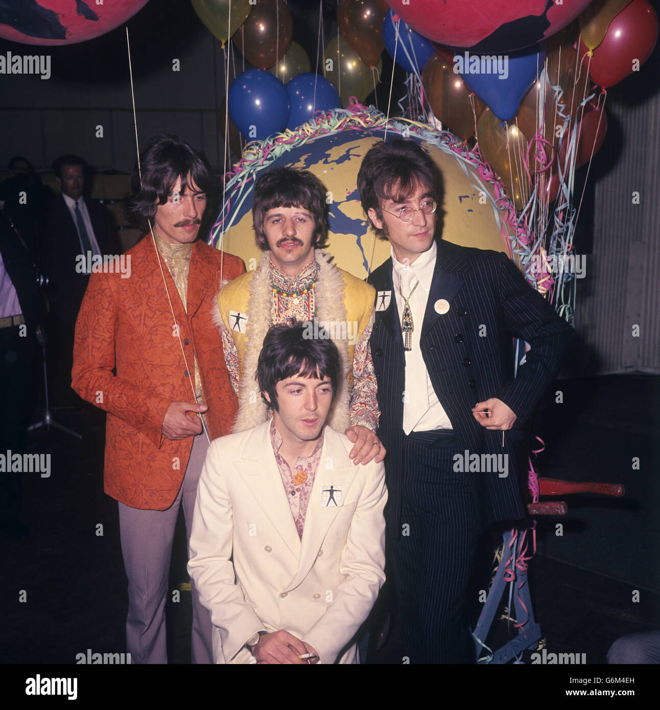 Musique - The Beatles - Londres. Les Beatles lors d'une séance d'enregistrement à Londres Banque D'Images