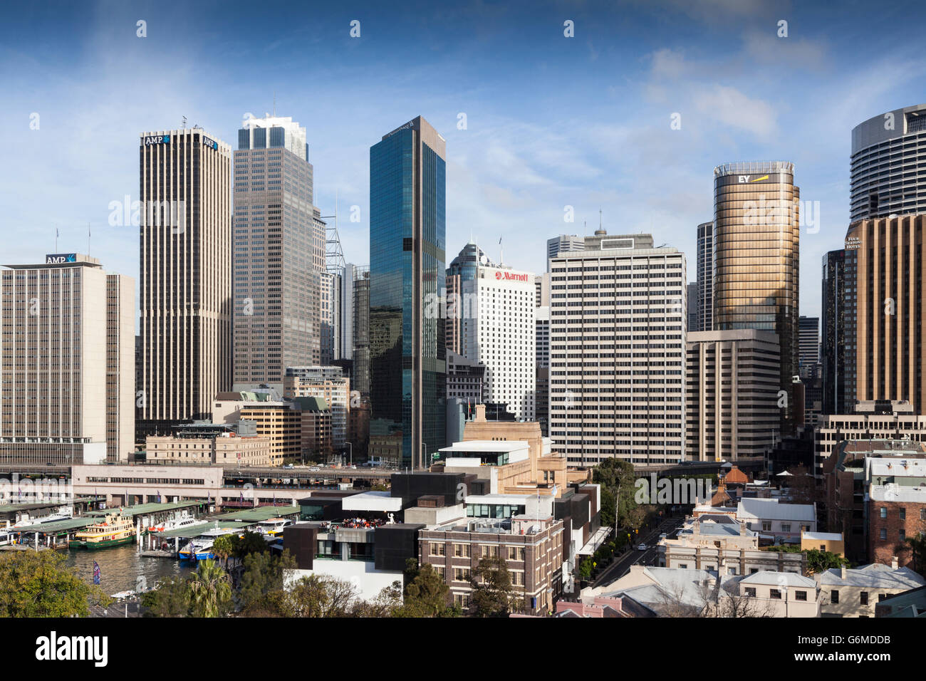 Vue de la ville de Sydney, à partir de l'historique des Rocks Banque D'Images