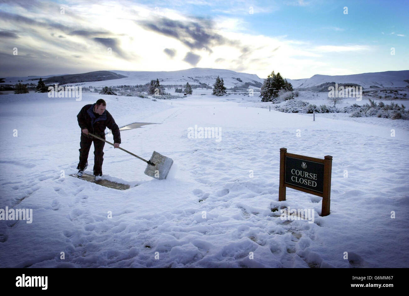 Neige sur Gleneagles Banque D'Images