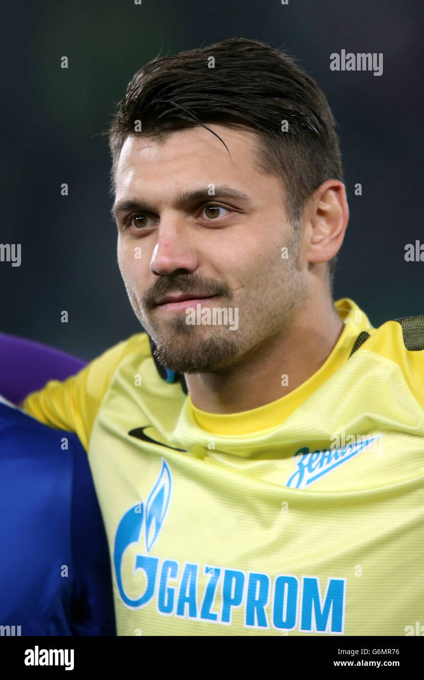 Football - Ligue des champions de l'UEFA - Groupe G - Autriche Vienne / Zenit St Petersbourg - Stade Ernst Happel.Yuri Lodygin, gardien de but de Saint-Pétersbourg Banque D'Images