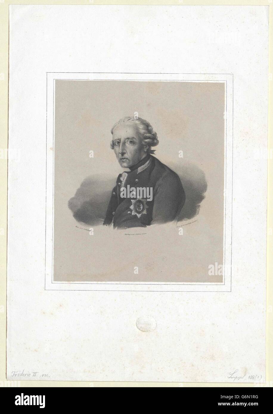 Friedrich II., König von Preussen Banque D'Images