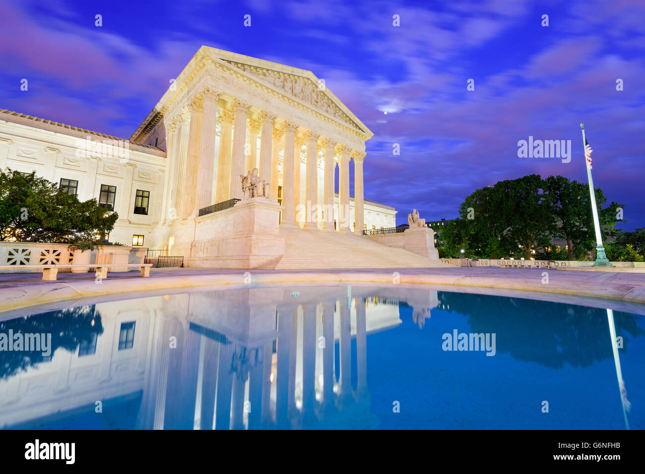 Bâtiment de la Cour suprême des Etats-Unis à Washington DC, USA. Banque D'Images