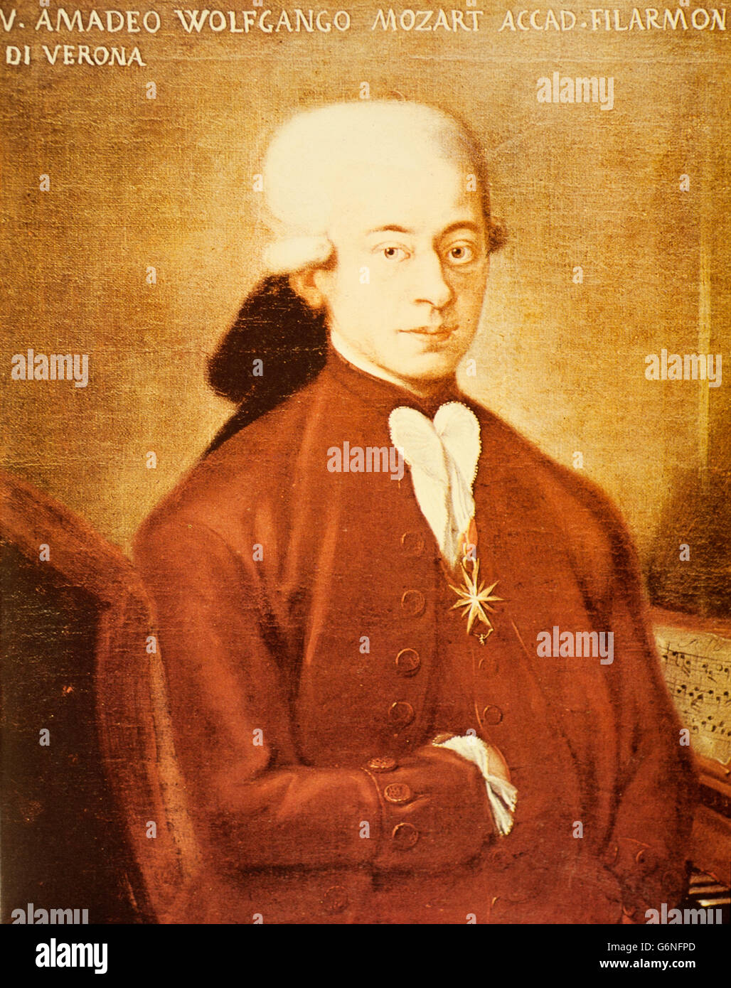Wolfgang Amadeus Mozart, Joannes Chrysostomus Wolfgangus nom de baptême Theophilus Mozart (Salzbourg, le 27 janvier, 1756 - Vienne, 5 décembre 1791), était un compositeur, pianiste, organiste, claveciniste et violoniste Austrian Banque D'Images Wolfgang Amadeus Mozart, Joannes Chrysostomus Wolfgangus nom de baptême Theophilus Mozart (Salzbourg, le 27 janvier, 1756 - Vienne, 5 décembre 1791), était un compositeur, pianiste, organiste, claveciniste et violoniste Austrian Banque D'Images