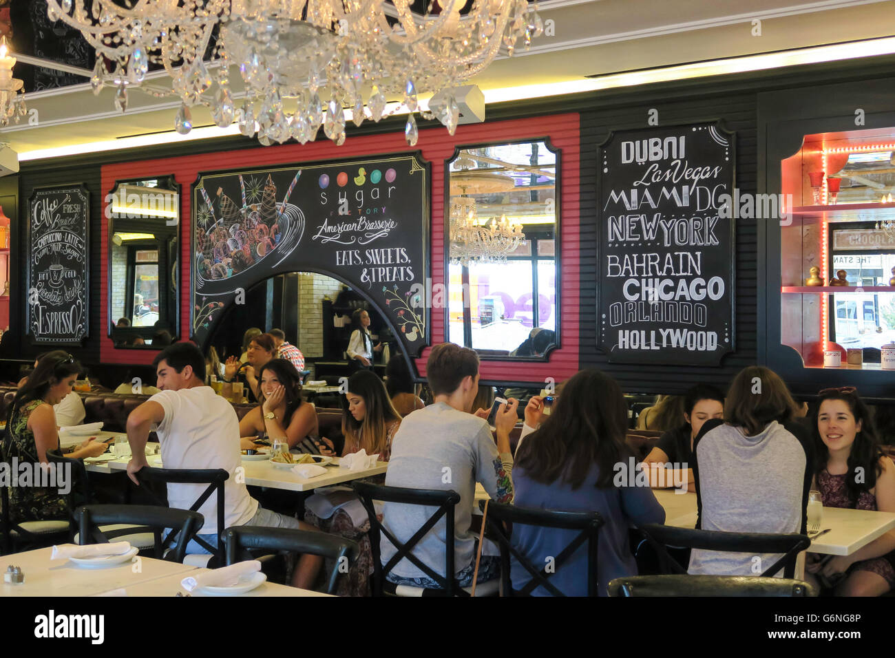 La Brasserie Américaine, l'usine de sucre de Meatpacking District, NEW YORK, USA Banque D'Images